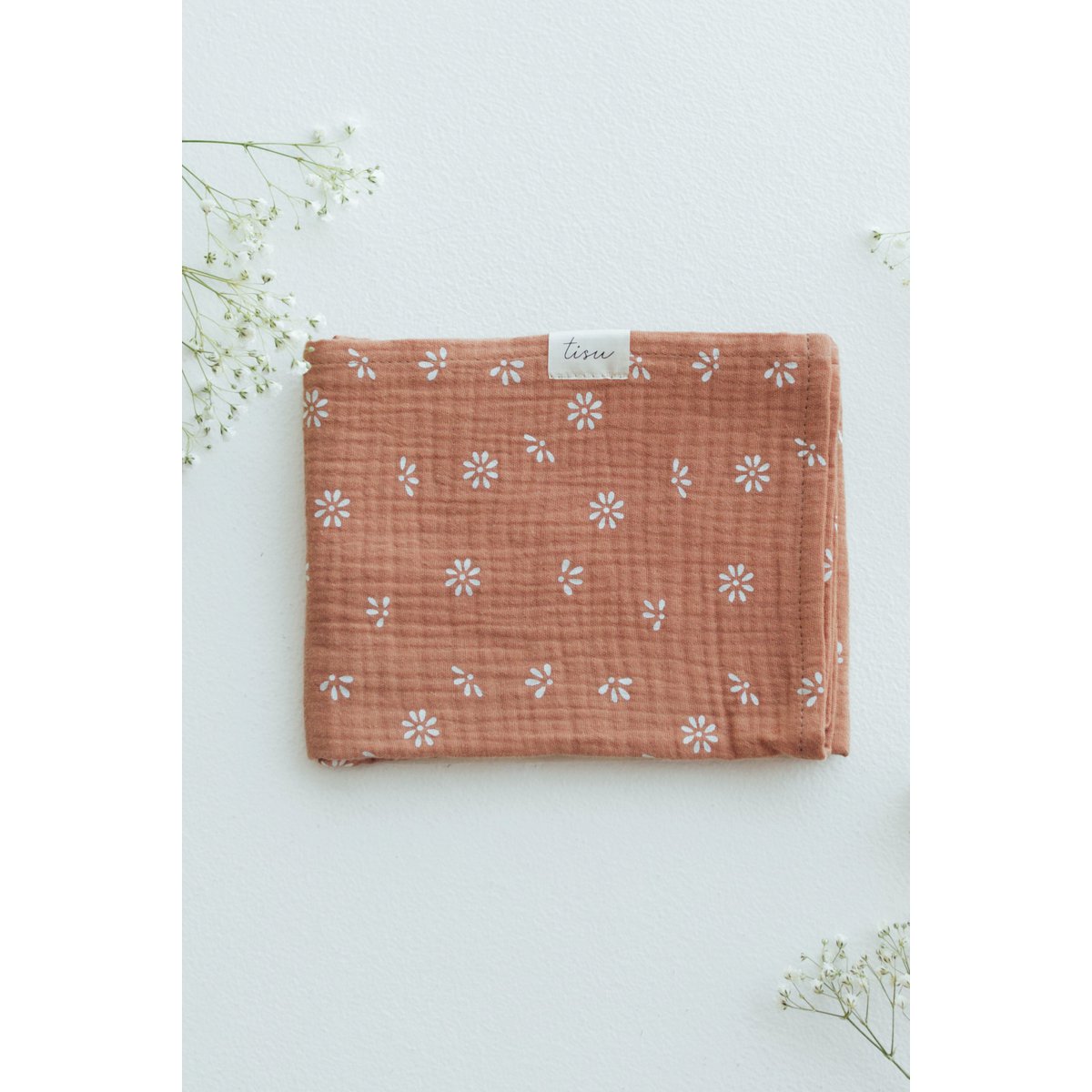 TISU muslin set: Cream Daisy + Sand + Caramel Daisy