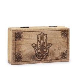 Wholesale Wooden Boxes and Trays with Buddha & Hamsa Design