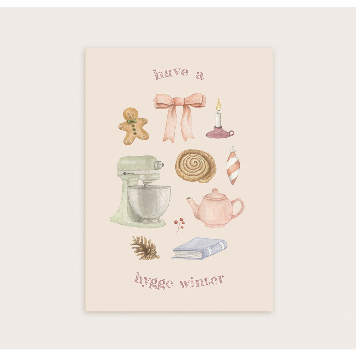 Ansichtkaart hygge winter