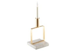 MAT reife Goldene Kerzenhalter Marmorunterstützung H.17 cm