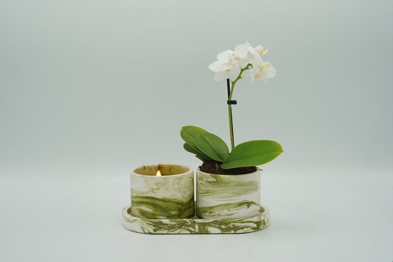 Lille tom krukke - Marble-Look
