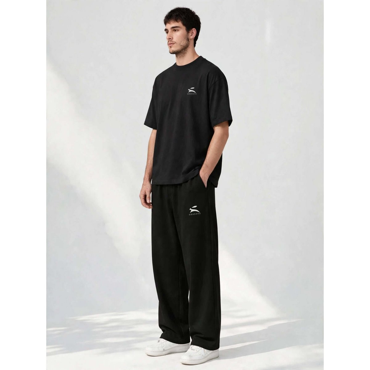 Herrenhose mit weitem Bein