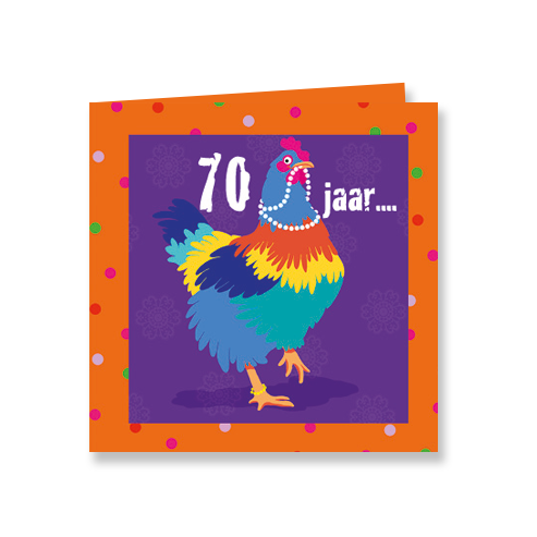 Kartka Urodzinowa | 70 lat, więc dajmy czadu | kurczak