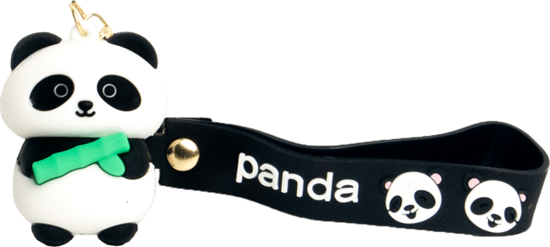 Edo Sleutelhanger Panda, 4.5x5cm, soft plastic, mix 12pcs