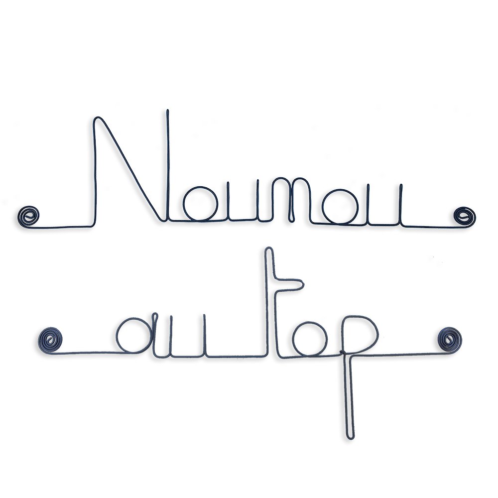 Eindejaarscadeau "Nanny on top" - Wanddecoratie van draad om op te prikken