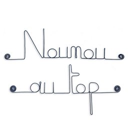 Eindejaarscadeau "Nanny on top" - Wanddecoratie van draad om op te prikken