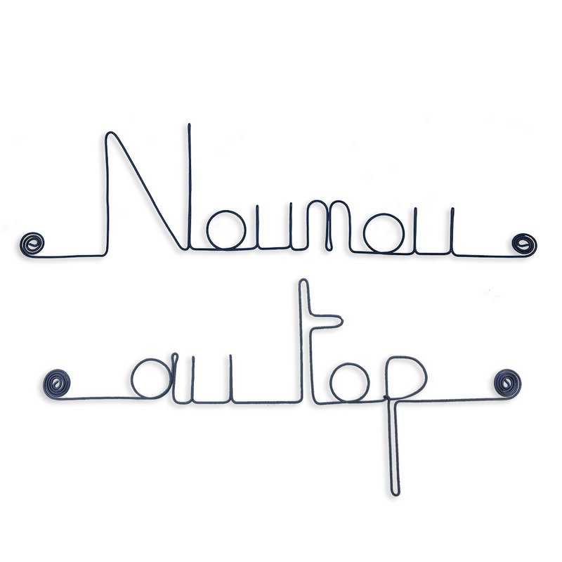 Eindejaarscadeau "Nanny on top" - Wanddecoratie van draad om op te prikken
