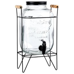 Spender mit dem Wasserhahn und stehen schwarz 5,5 l
