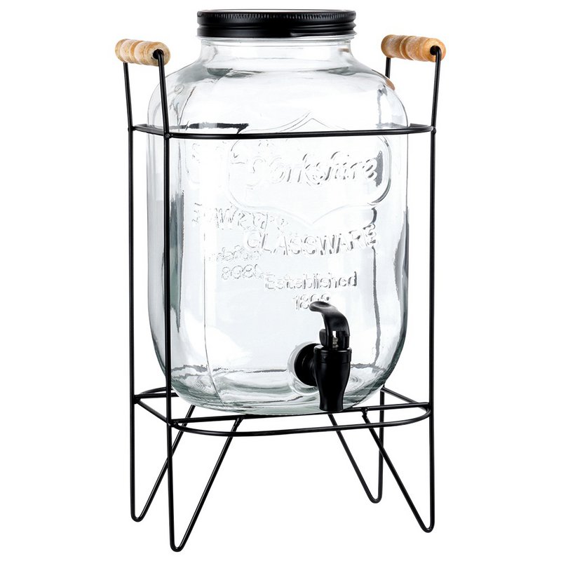 Spender mit dem Wasserhahn und stehen schwarz 5,5 l