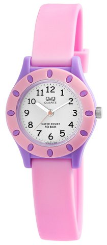 Q&Q kinderhorloge met siliconen band, waterdicht tot 10 bar