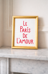 Cadre Paris en coton brodé