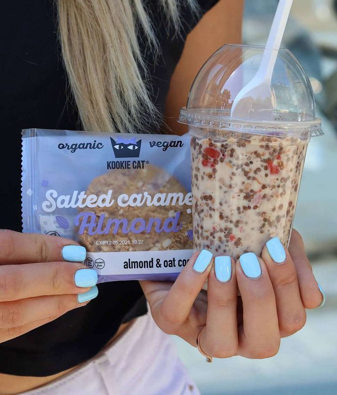 Salted Caramel Almond Cookie, organic, Kookie Cat, 50g