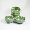 Cha wan Teeschale Raku grün/beige 12x6cmH (B)