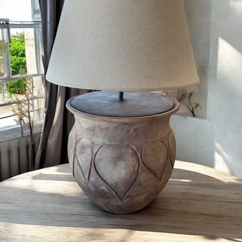 Cureme - Rustik keramisk bordlampe