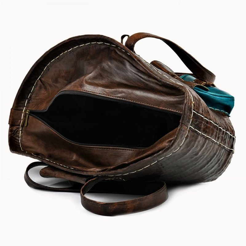 Leather Basket 'Saint Tropez'