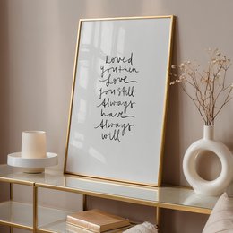 Poster: Loved you then, love you still, always have, always will