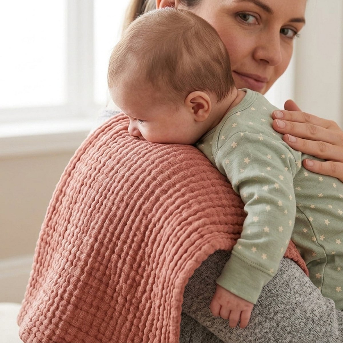 Copper red 4 in 1 Muslin Baby Blanket