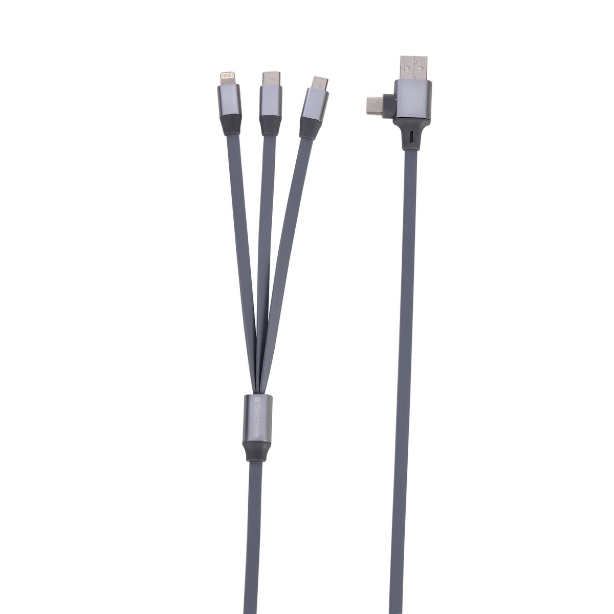 3-in-1-Kabel mit iPhone- und Smartphone-Anschlüssen
