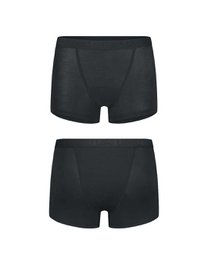 Menstruationshose Boyshort Mädchen – starke Absorption (schwarz, rosa Aufdruck)