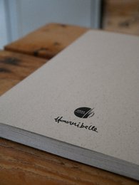 Grass paper notebook bee
