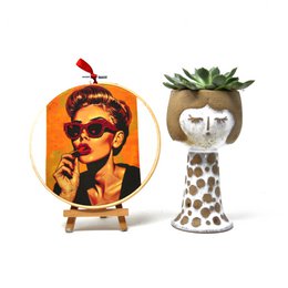 Pop Icons – Embroidery Wall Collection 15cm (Set of 5)