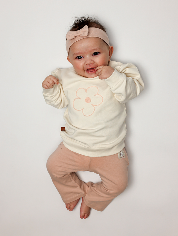 Rozbadane spodnie Flowers Baby | Dym róży