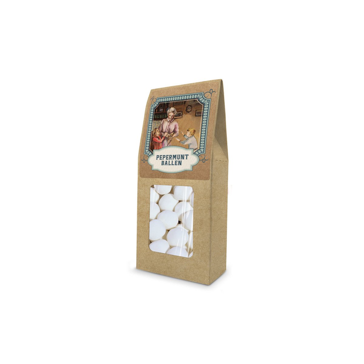 Pudełko na cukierki Miętowe kulki (Kraft) 150gr