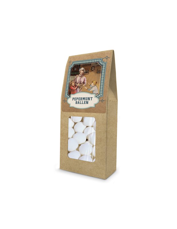 Pudełko na cukierki Miętowe kulki (Kraft) 150gr