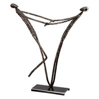 Figure couple Emotion, silver colored H.29 cm