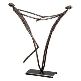 Figur Paar Emotion, silberfarben H.29 cm