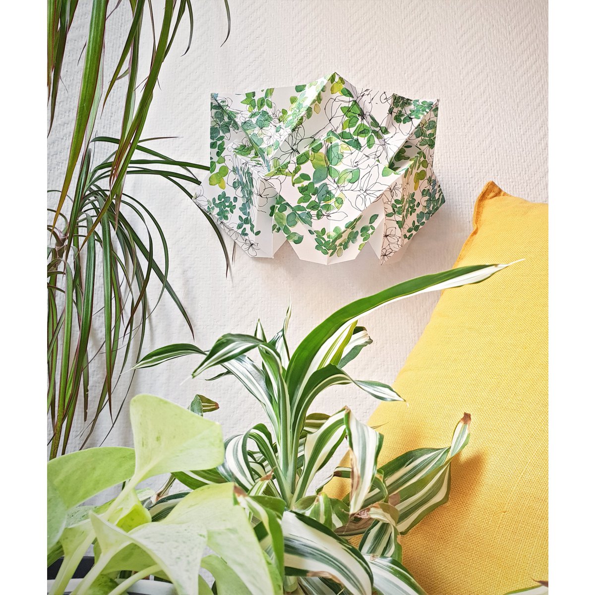 Lámpara de pared Paper Origami - Motivo Primavera
