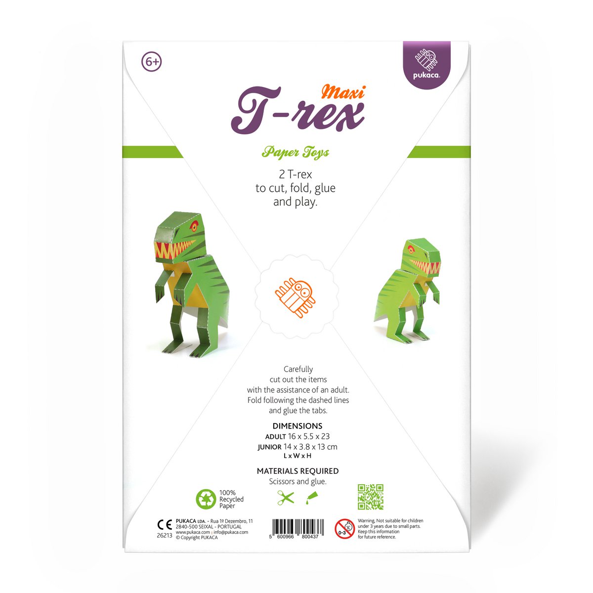 Maxi T-Rex Paper Toys