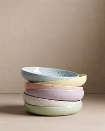 New Party Low Pasta Plate 23cm - Mix 6 Pieces