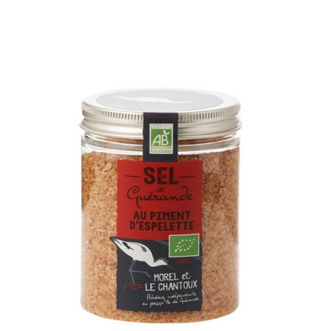 BGA Guérande zout met biologische Espelette peper - 150 g doos