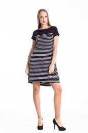 Robe trapèze rayée