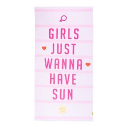 Strandhåndklæde 'GIRLS JUST WANNA HAVE SUN'