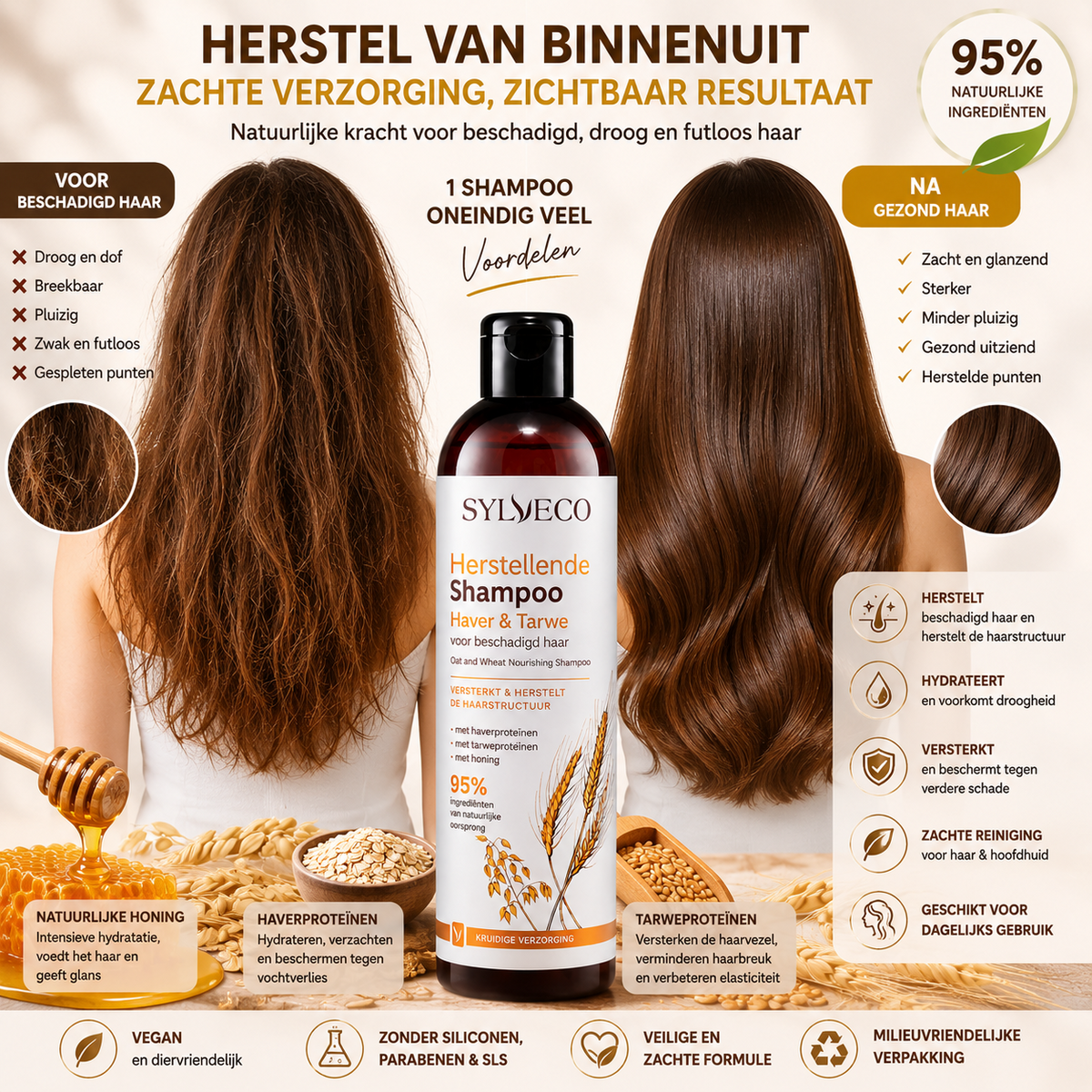 SYLVECO Champú Reparador de Trigo y Avena