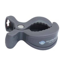 Baby toy fastening clips in gray - set of 2