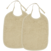 Bib with tie closure, terry cloth Sand
