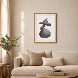 Stay Balanced Pebble-plakat