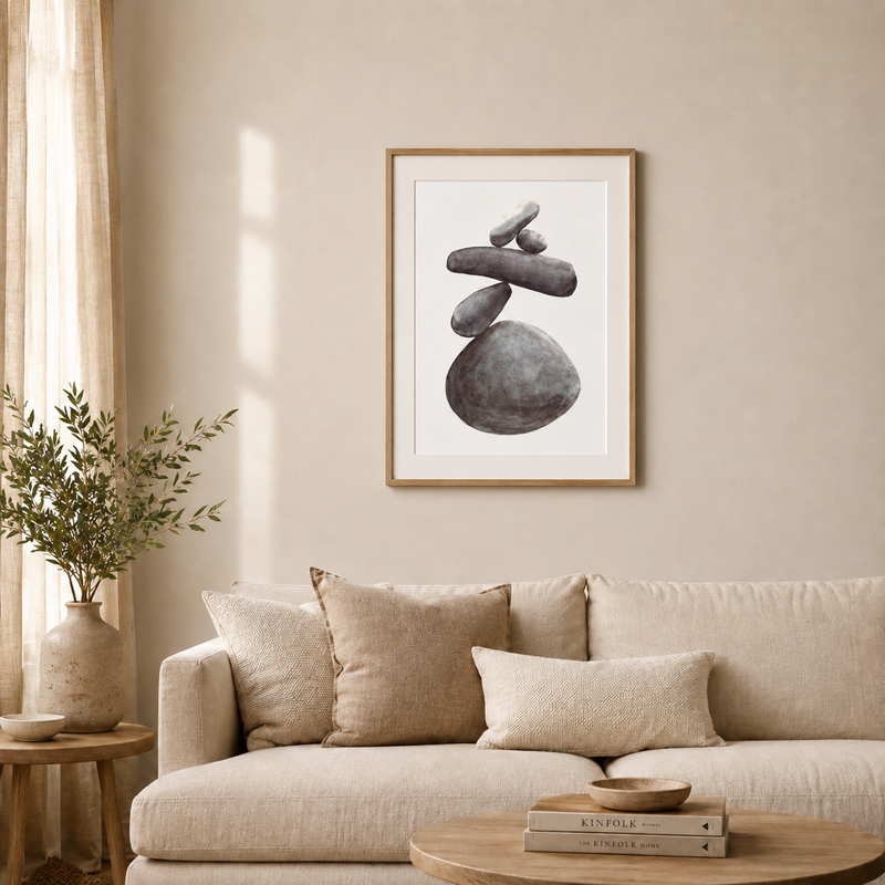 Stay Balanced Pebble-plakat