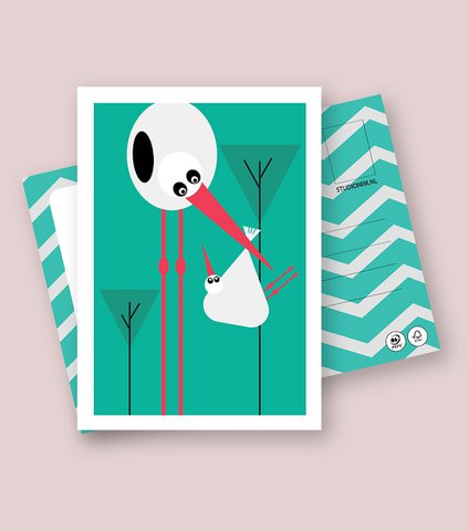 ROCK THE BABY | FSC® postcards | Dutch Design