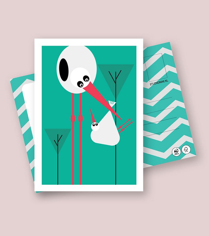 ROCK THE BABY | FSC® postcards | Dutch Design
