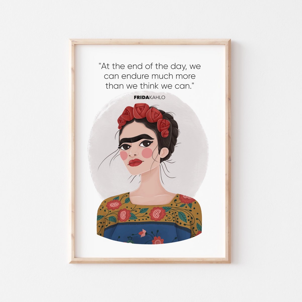 Frida Kahlo 2 - Zitate Kunstdruck (A4)