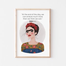 Frida Kahlo 2 - Impresión artística con citas (A4)
