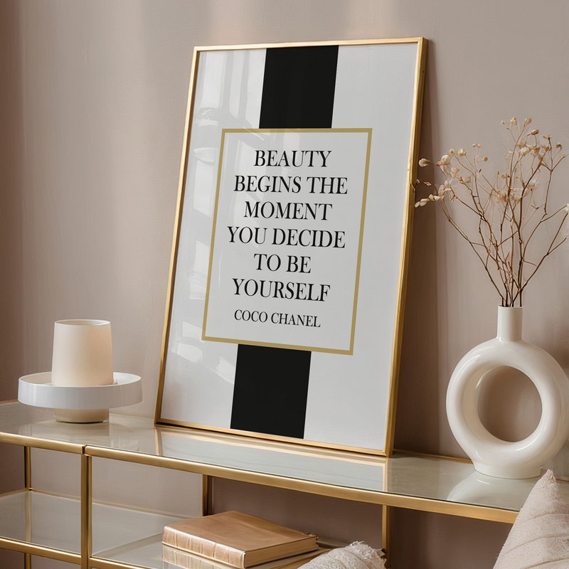 Poster: Beauty begins the moment you decide to be yourself