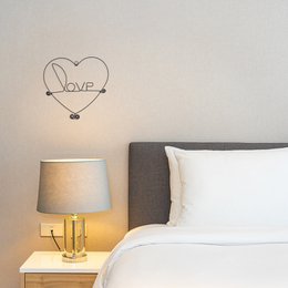 Heart frame "Love" Valentine's Day - to pin - Wall jewelry