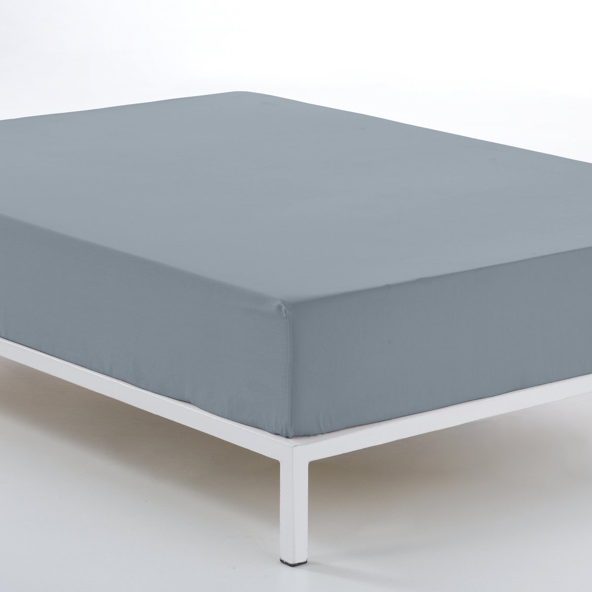 Bajera ajustable color acero - Cama de 180 (alto 30 cm) - 100% algodón - 144 hilos. Gramage: 115