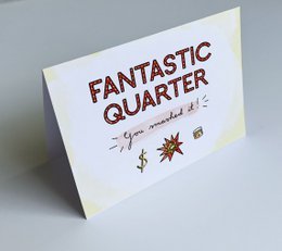 Fun appreciation greeting card - thank you for smashing the quarter