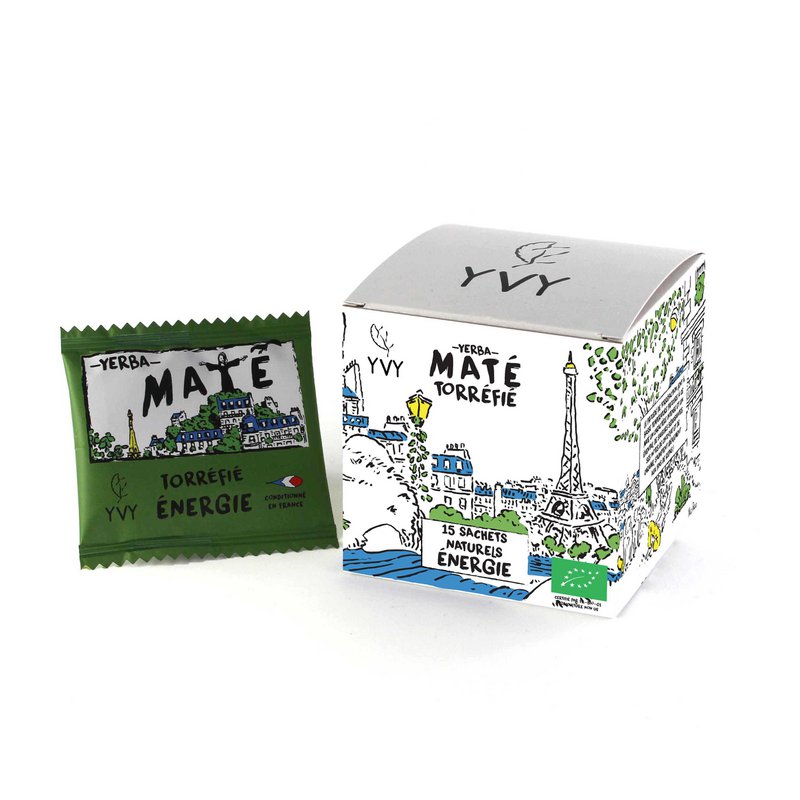 Organic Roasted Mate - 15 biologisk nedbrydelige mate-poser